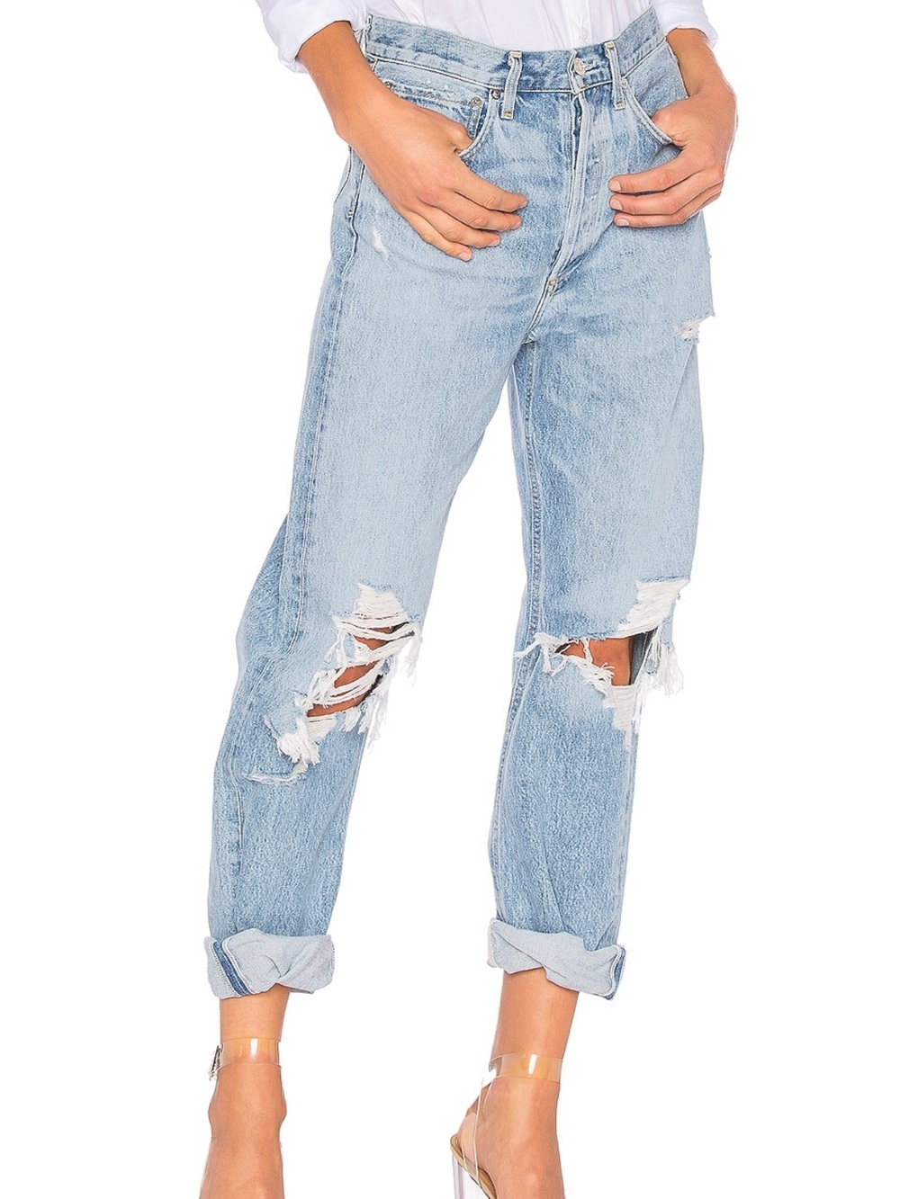 Agolde 90’s Mid Rise Loose Fit Jeans in Fall Out 25